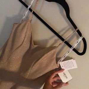 Gold or champagne shimmer prom or bridesmaid dress